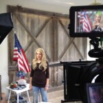 Filming promo with Teresa Scanlan, Miss America 2011